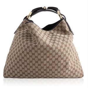 GUCCI Large GG Horsebit Hobo